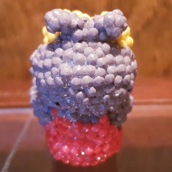 1986 Muppet Babies Gonzo Figure Beaded Upcycled Hand Crafted McDonald's Toy - Picture 7 of 10